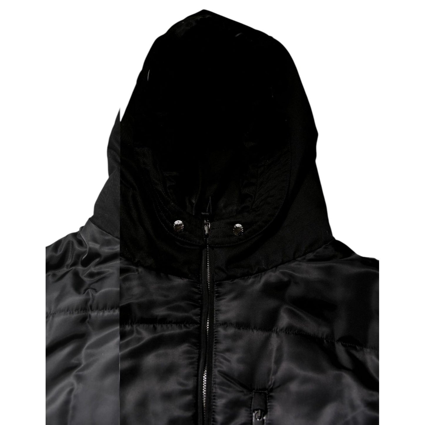 Dolce & Gabbana Black Hooded Parka Winter Men Coat Jacket