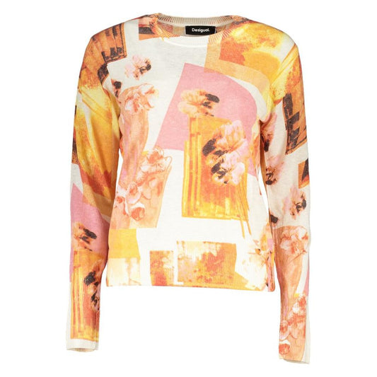 Desigual High Neck Contrast Detail Sweater Desigual Tan