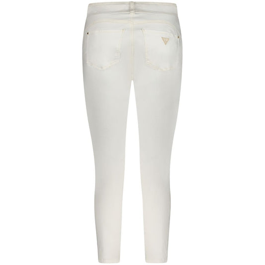 Guess Jeans White Cotton Women Jeans Guess Jeans Light Gray