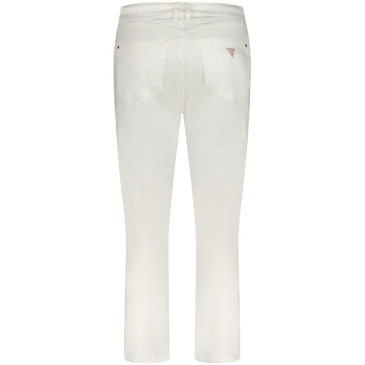 Guess Jeans White Lyocell Women Jeans Guess Jeans Light Gray