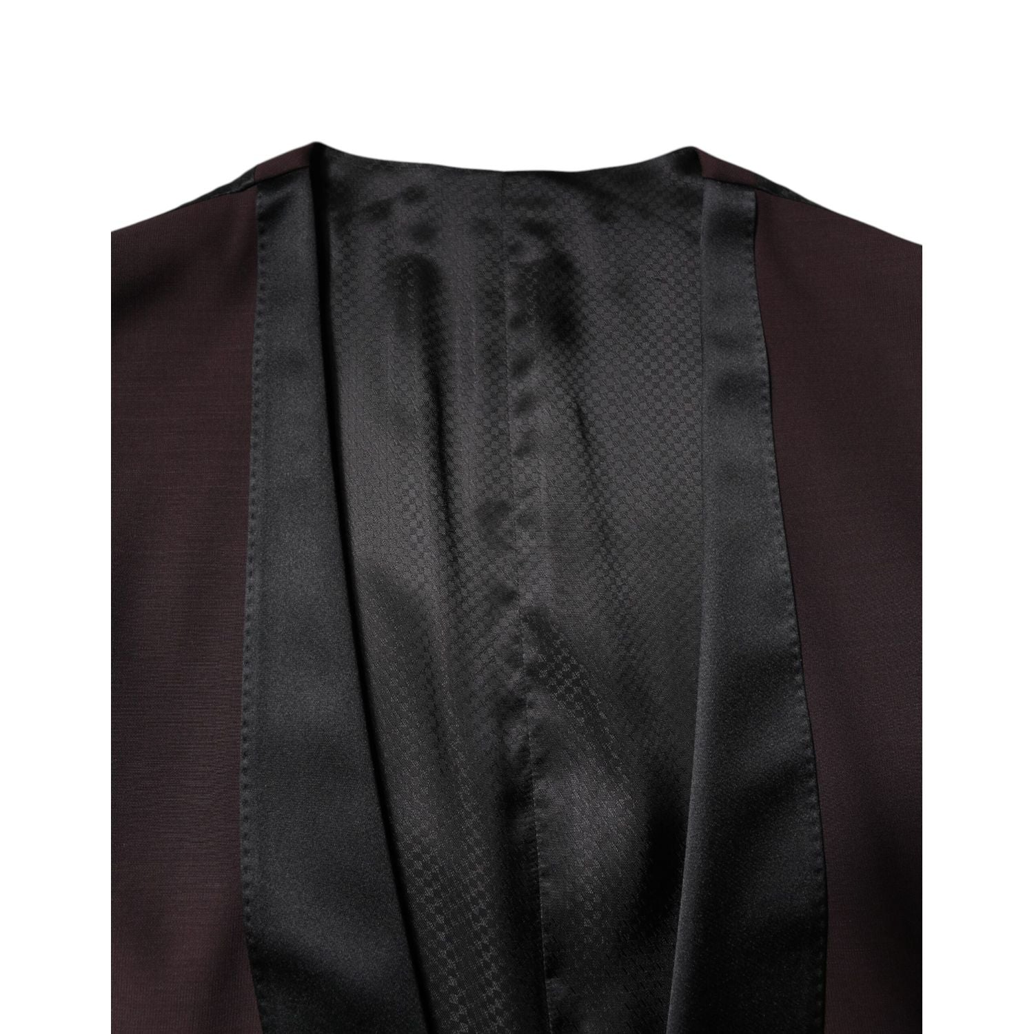 Dolce & Gabbana Maroon Wool Waistcoat Dress Formal Vest