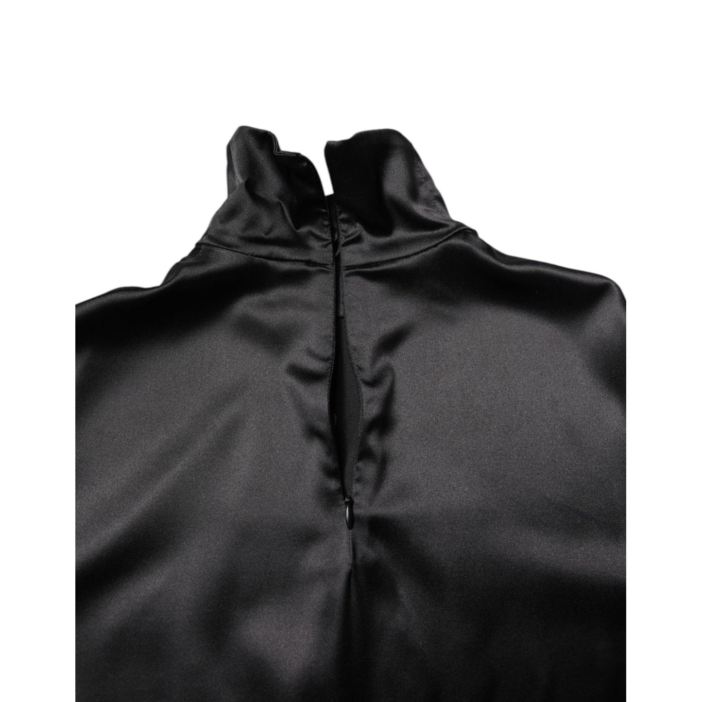 Dolce & Gabbana Black Silk Turtleneck Men Pullover Sweater TSH90185-50
