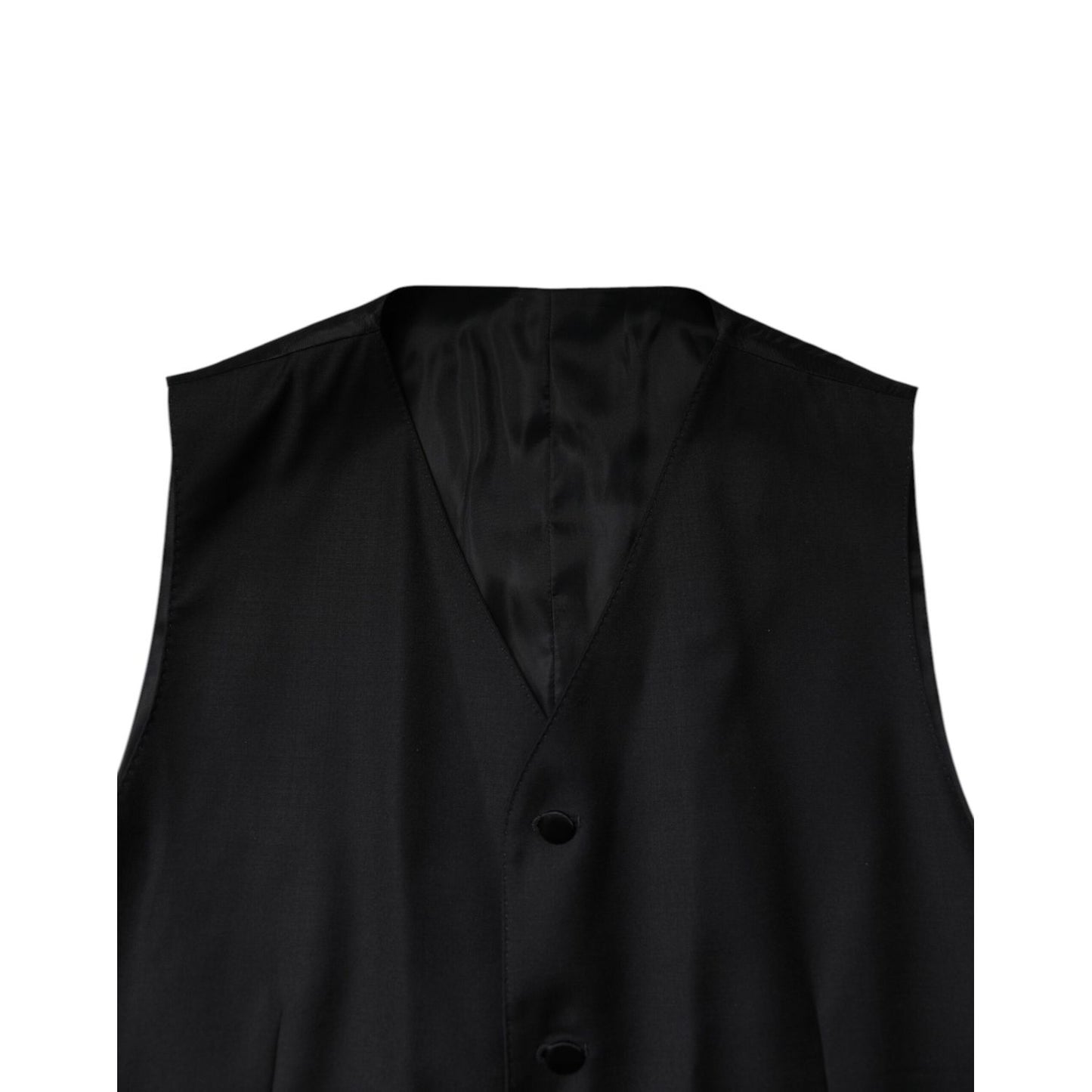 Dolce & Gabbana Black Double Breasted Formal 3 Piece Suit