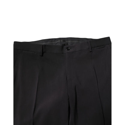 Dolce & Gabbana Black Cotton Single Breasted 2 Piece Suit