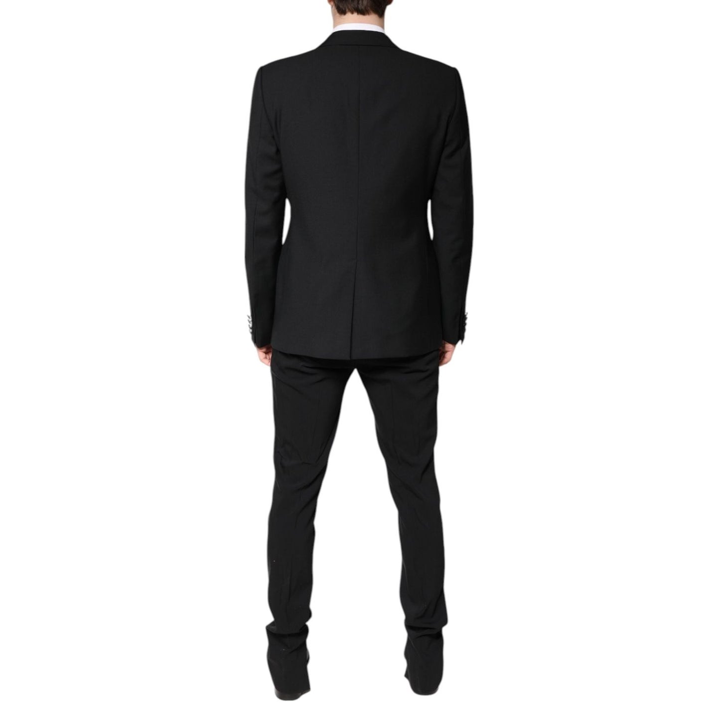 Dolce & Gabbana Black Wool Single Breasted 2 Piece Suit KOS2301-52