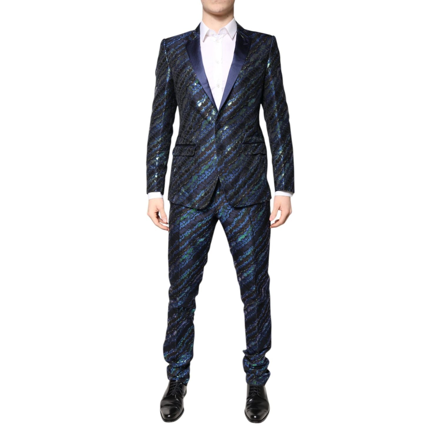 Dolce & Gabbana Multicolor Polyester Jacquard 2 Piece Suit