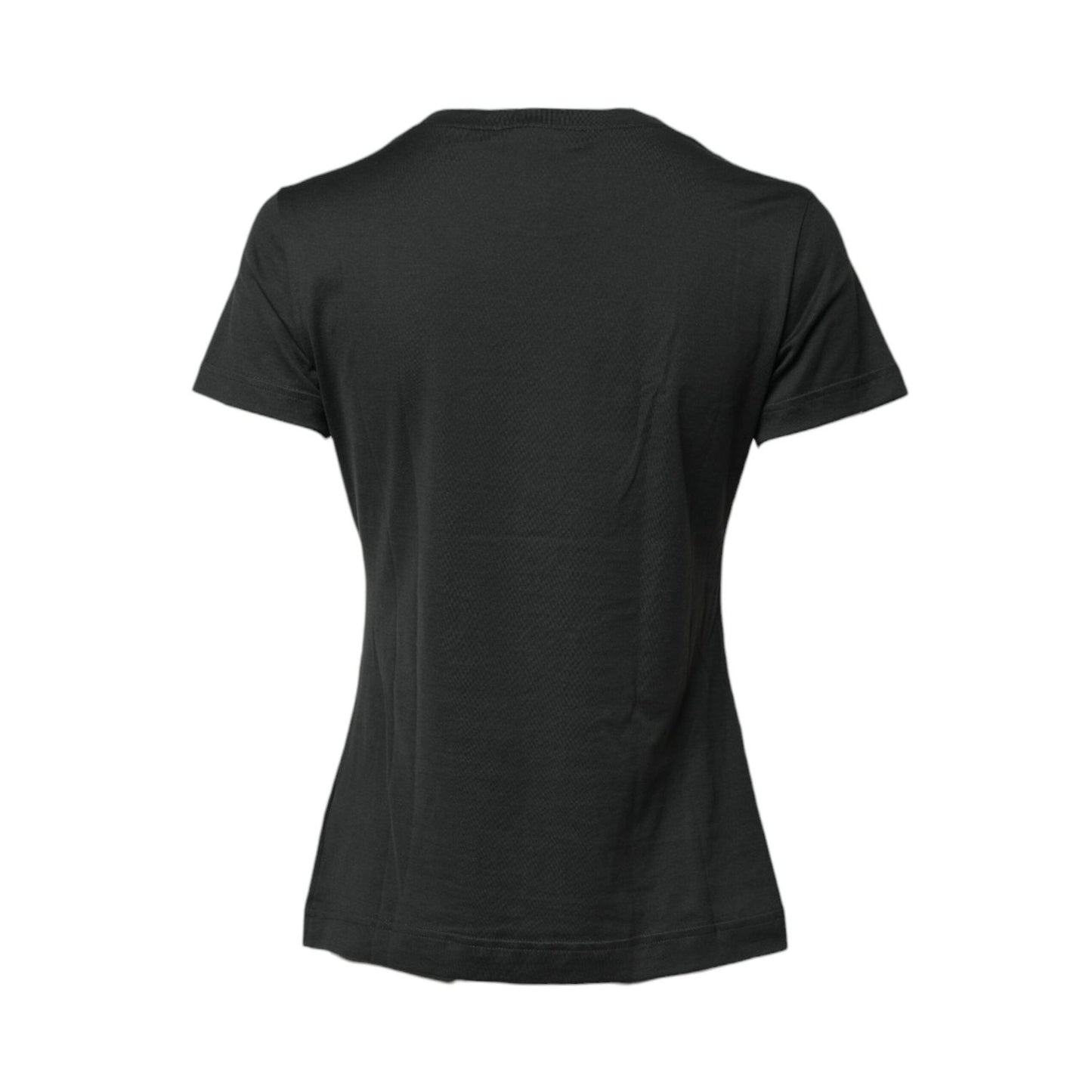 Dolce & Gabbana Black Cotton Round Neck Short Sleeve T-shirt THS90389-42
