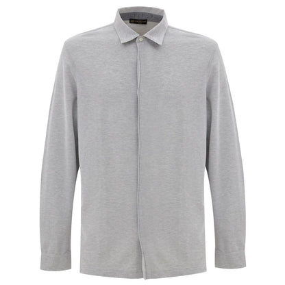 Corneliani Gray Cotton Shirt