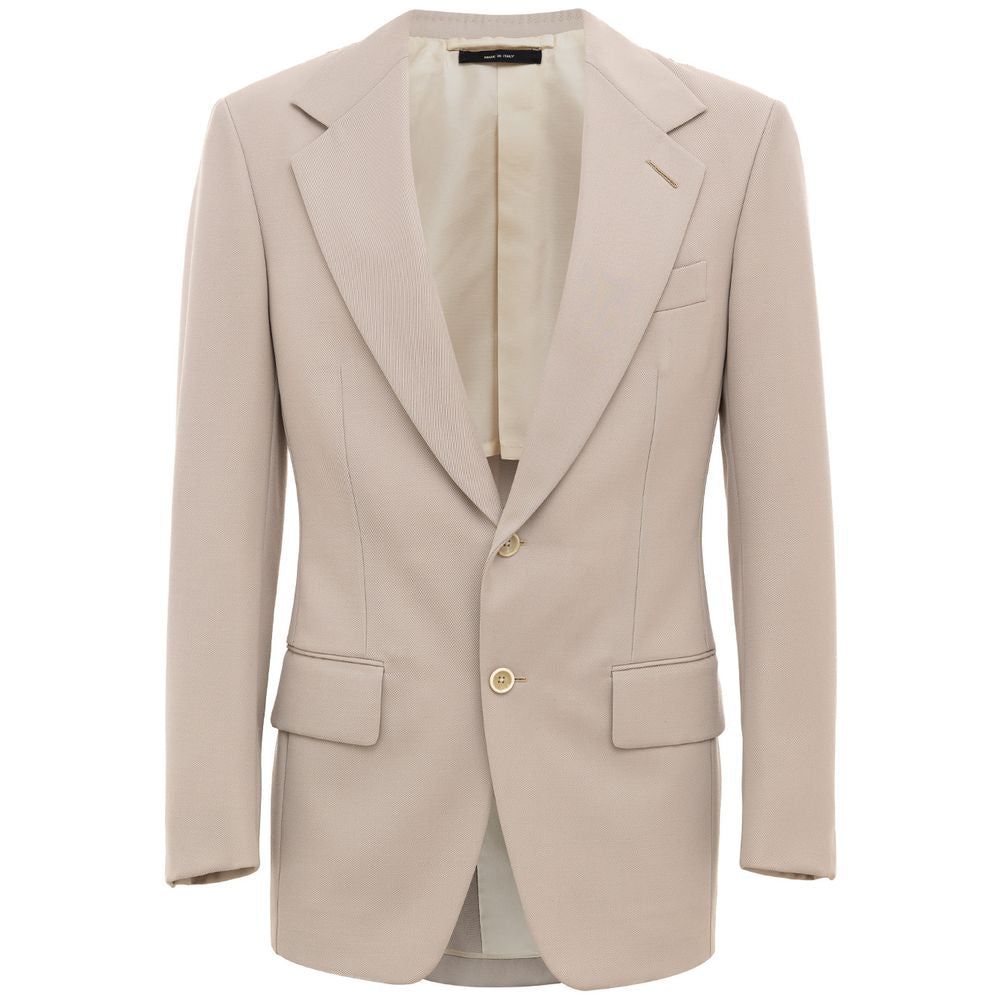 Tom Ford Beige Wool Blazer Tom Ford