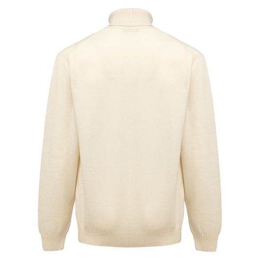 Cruciani White Cashmere Turtleneck CR-8750666-IT54 | XXL