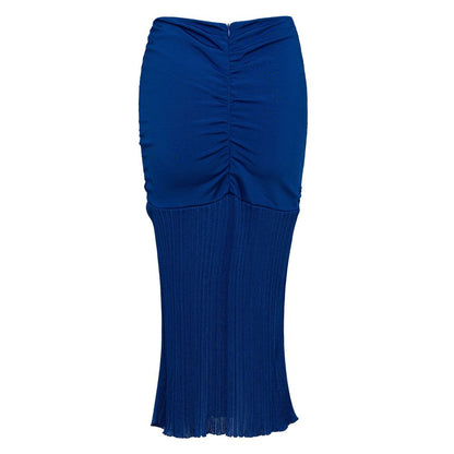 Tom Ford Blue Viscose Midi Skirt Tom Ford
