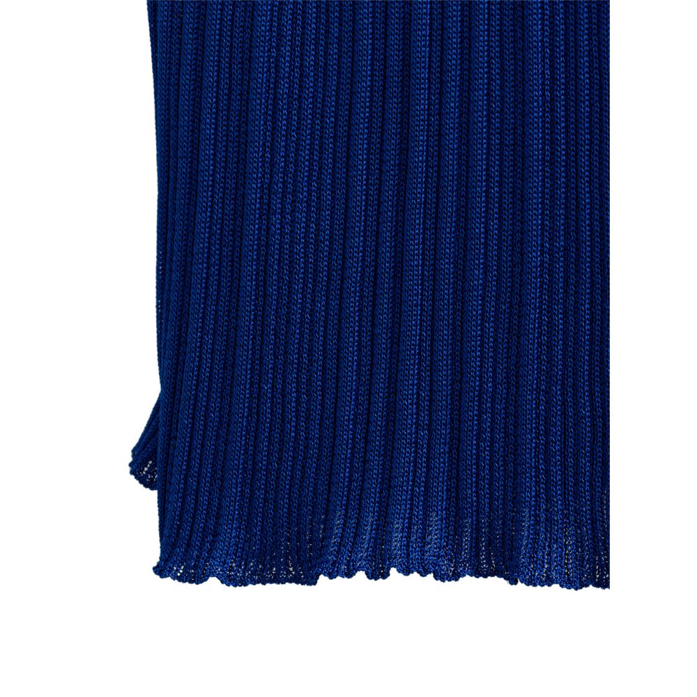 Tom Ford Blue Viscose Midi Skirt Tom Ford