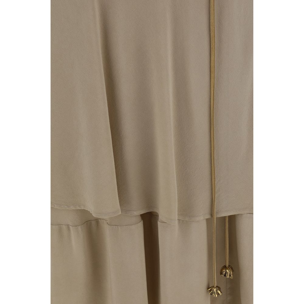 Quira Beige Silk Long Skirt1728,72470364320,Beige,Clothing,IT40 | M,Long - Skirts - Clothing,New with tags,Quira,Skirts - Clothing,Women