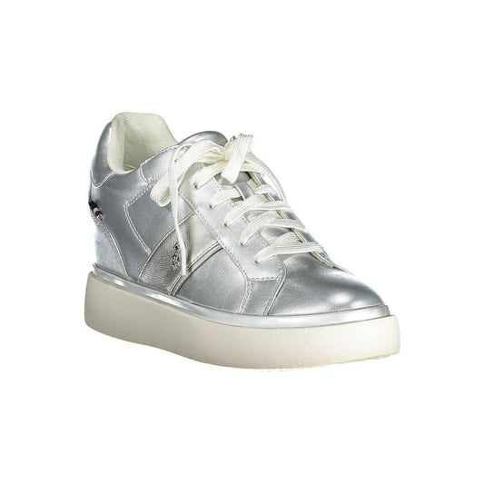 U.S. POLO ASSN. Silver Polyester Women Sneaker U.S. POLO ASSN. Gray