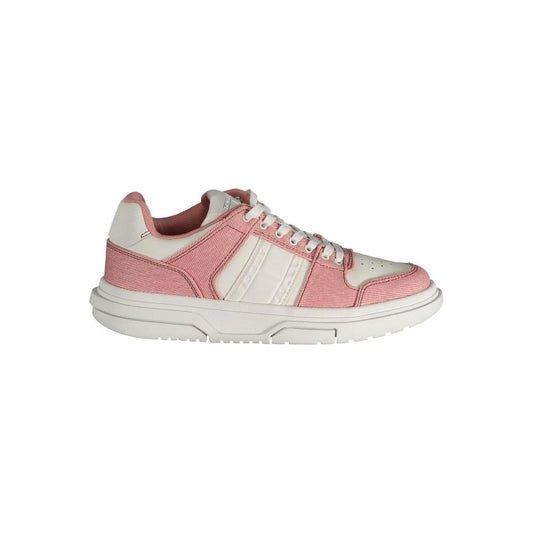 Tommy Hilfiger Pink Polyester Sneaker Tommy Hilfiger Light Gray