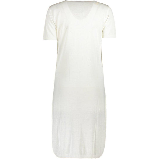 Cavalli Class White Viscose Women Dress Cavalli Class Beige