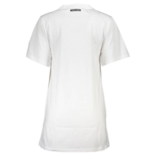 Cavalli Class White Cotton Women Dress Cavalli Class Lavender