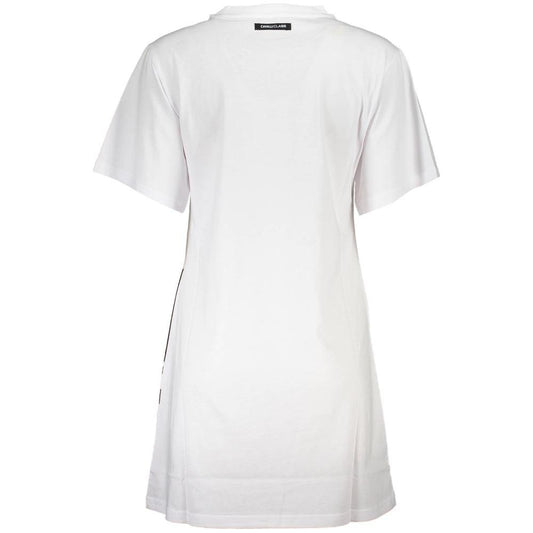 Cavalli Class White Cotton Women Dress Cavalli Class Lavender