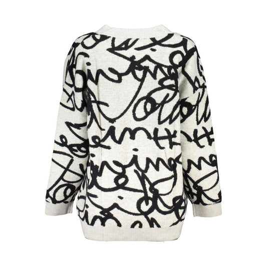 Desigual Chic Contrasting V-Neck Cardigan Desigual Dark Slate Gray