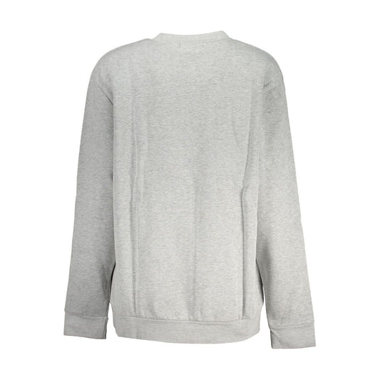 Cavalli Class Chic Gray Crew Neck Fleece Sweatshirt Cavalli Class Gray