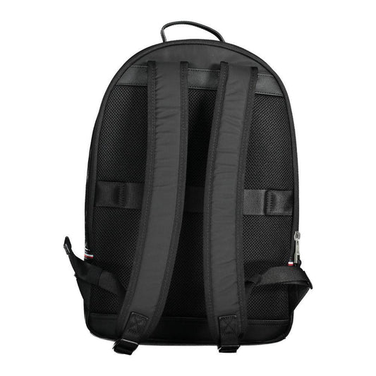 Tommy Hilfiger Black Polyester Men Backpack TO-20401