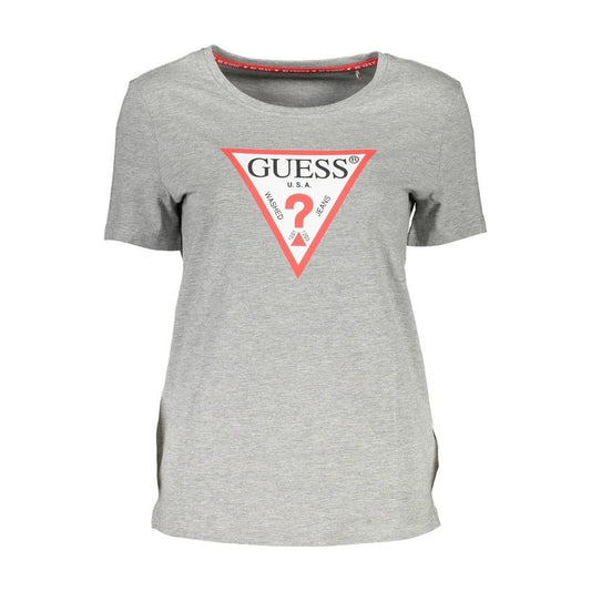 Guess Jeans Gray Cotton Women T-Shirt Guess Jeans Gray