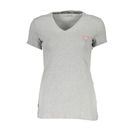 Guess Jeans Gray Cotton Women T-Shirt Guess Jeans Gray