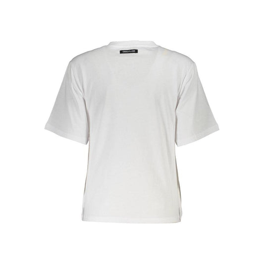 Cavalli Class White Cotton Women T-Shirt Cavalli Class Light Gray