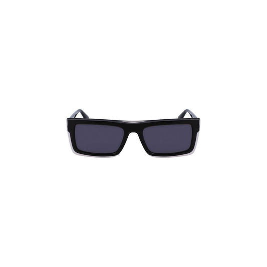 Calvin Klein Black Plastic Men Sunglass Calvin Klein Dark Slate Gray