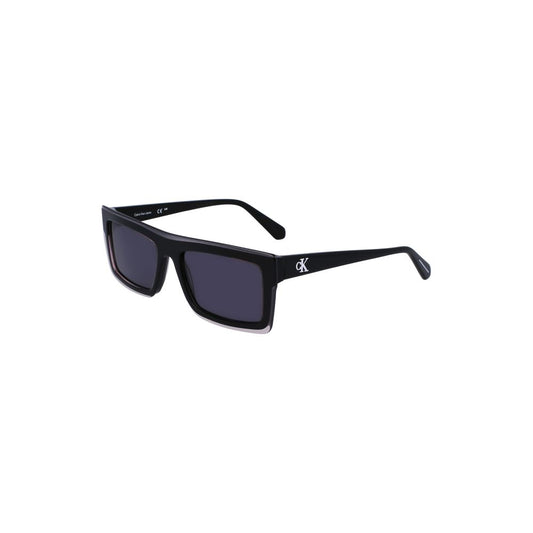 Calvin Klein Black Plastic Men Sunglass Calvin Klein Dark Slate Gray