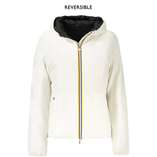 K-WAY White Nylon Women Jacket K-WAY Beige