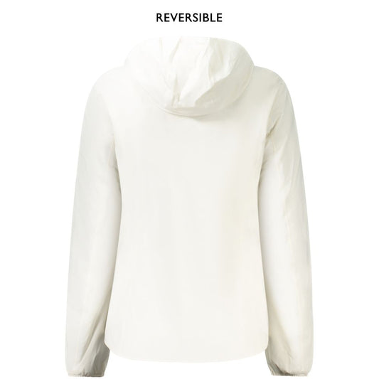 K-WAY White Nylon Women Jacket K-WAY Beige