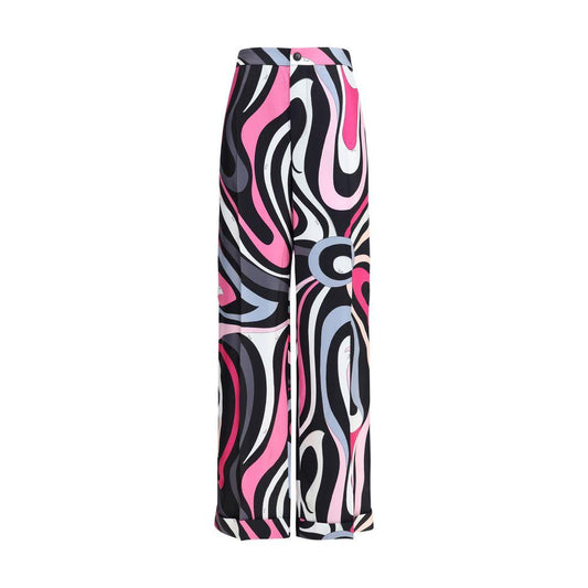 Emilio Pucci Marble print silk Pants Emilio Pucci Dark Slate Gray