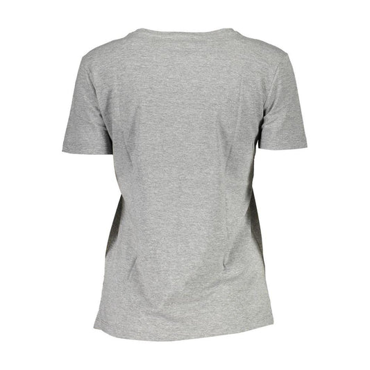 Guess Jeans Gray Cotton Women T-Shirt Guess Jeans Dark Gray