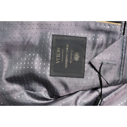 Dolce & Gabbana Black Striped SICILIA Formal 2 Piece Suit