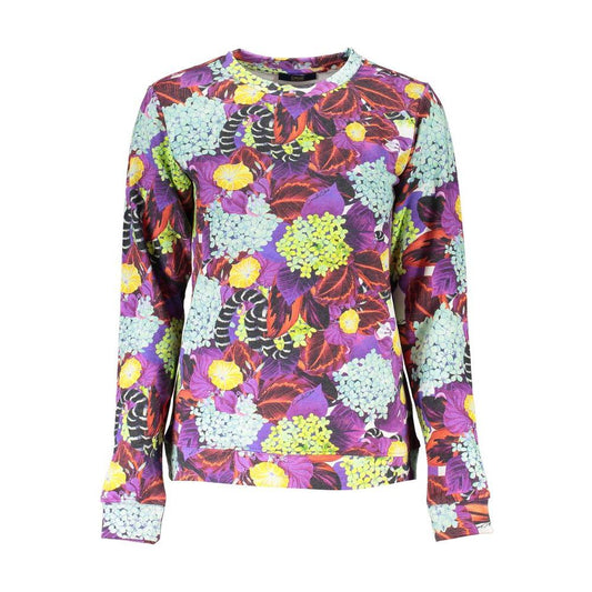 Cavalli Class Elegant Purple Crew Neck Sweater Cavalli Class Dim Gray