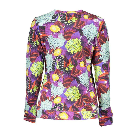 Cavalli Class Elegant Purple Crew Neck Sweater Cavalli Class Dim Gray