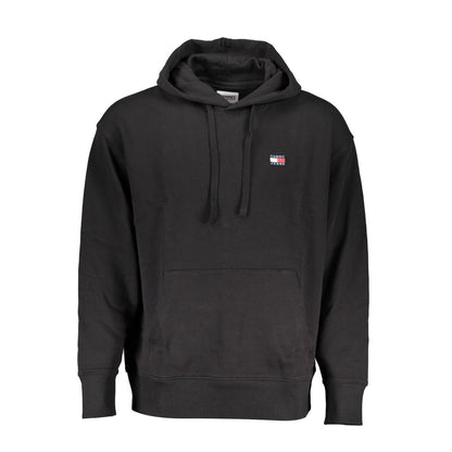 Tommy Hilfiger Black Cotton Men Sweater Hoodie