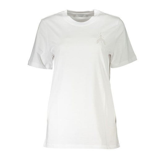 Patrizia Pepe Chic Embroidered Crew Neck Tee Patrizia Pepe Beige