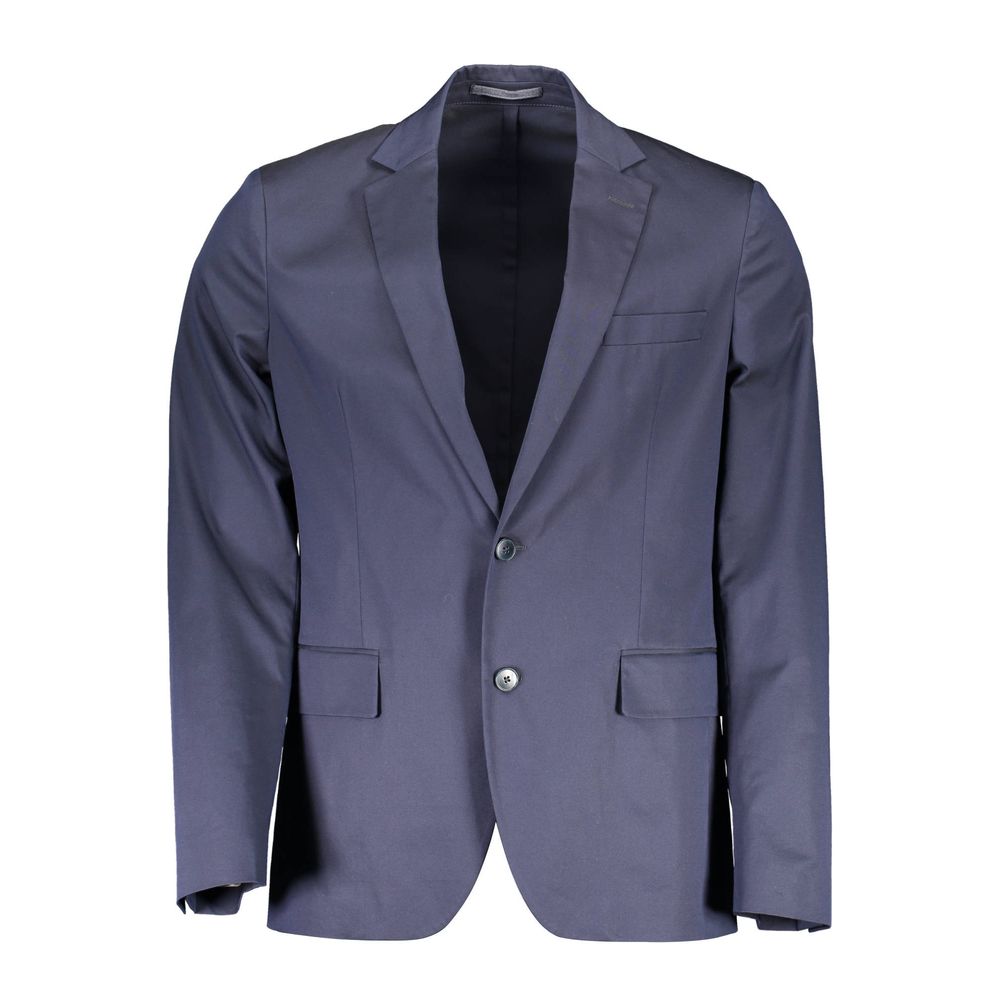 Gant Blue Cotton Jackets & Coat
