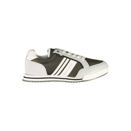 Calvin Klein Green Polyester Men Sneaker Calvin Klein Dark Slate Gray
