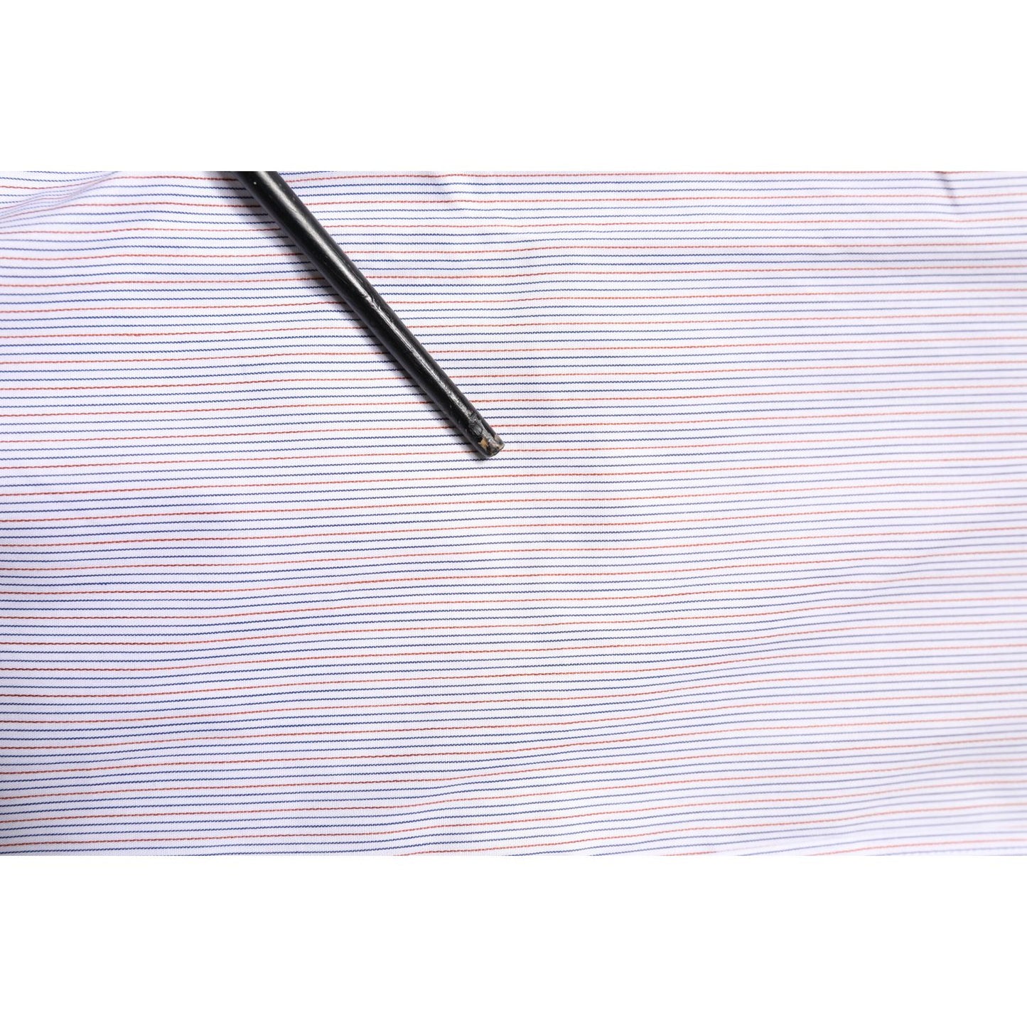 Dolce & Gabbana White Striped Cotton GOLD Long Sleeves Shirt