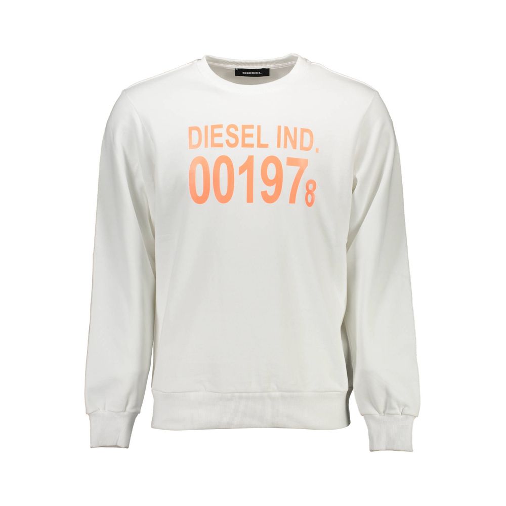 Diesel White Cotton Men Sweater