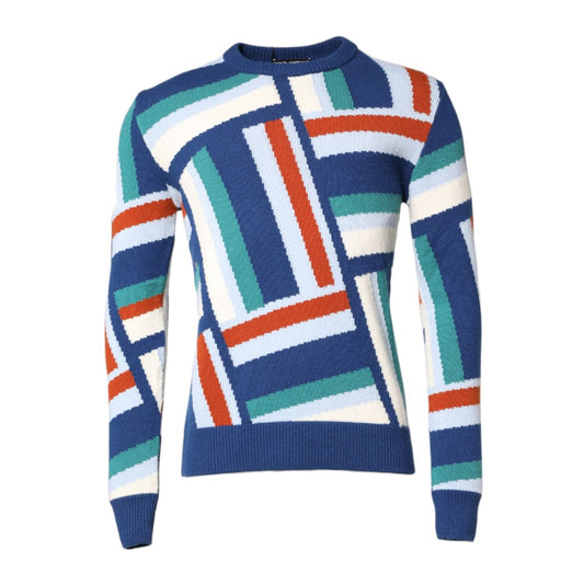 Dolce & Gabbana Multicolor Cashmere Knit Pullover Sweater TSH90252-48
