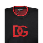 Dolce & Gabbana Black Nylon DGLogo Knit Men Pullover Sweater TSH90263-50