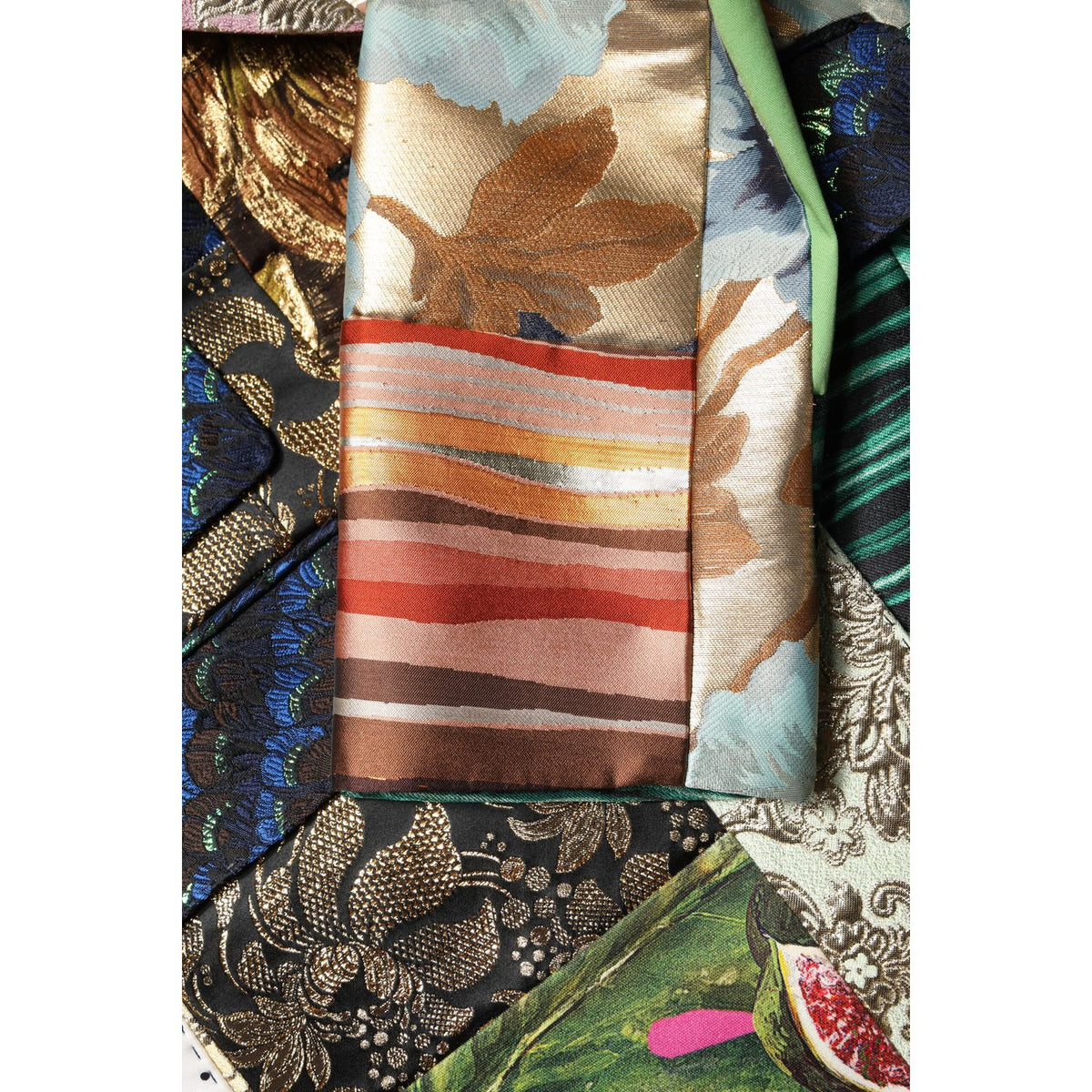 Dolce & Gabbana Multicolor Floral Patchwork Jacquard Jacket