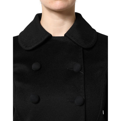 Dolce & Gabbana Black Wool Sartoria Italiano Blazer Jacket