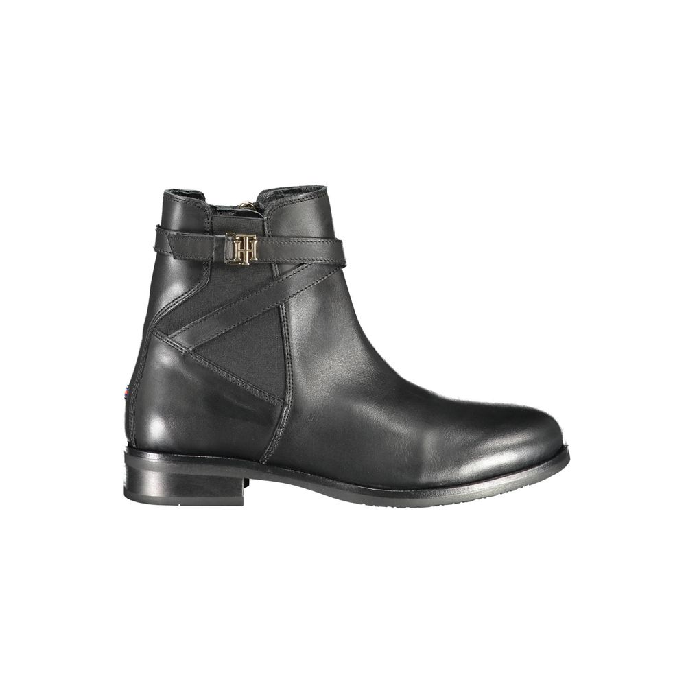 Tommy Hilfiger Black Leather Women Boot TO-9398-EU36/US6
