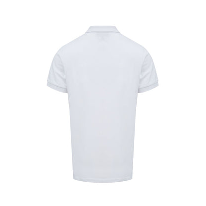 Burberry White Cotton Collared Polo Shirt