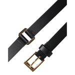 Dolce & Gabbana Black Classic Gold Metal Logo Buckle Belt BEL9415-100